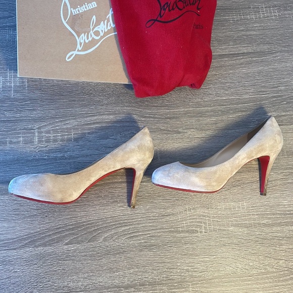 Christian Louboutin Suede Declic 90 Pumps - Picture 7 of 10